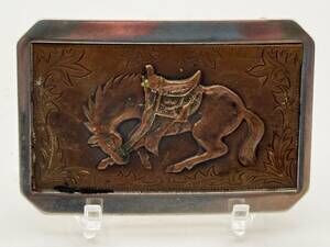 Bucking Bronco Horse Belt Buckle Western Cowboy Vintage Collectible USA Used